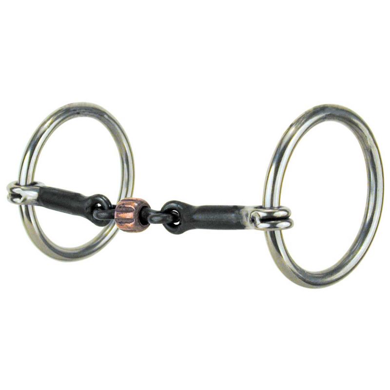 Reinsman Dogbone Copper Roller Snaffle O-Ring Bit