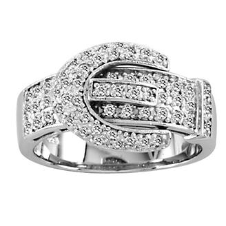 Kelly Herd Pave Buckle Ring