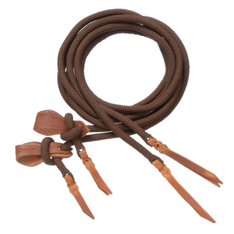 Royal King Slobber Strap Split Reins 8ft Brown