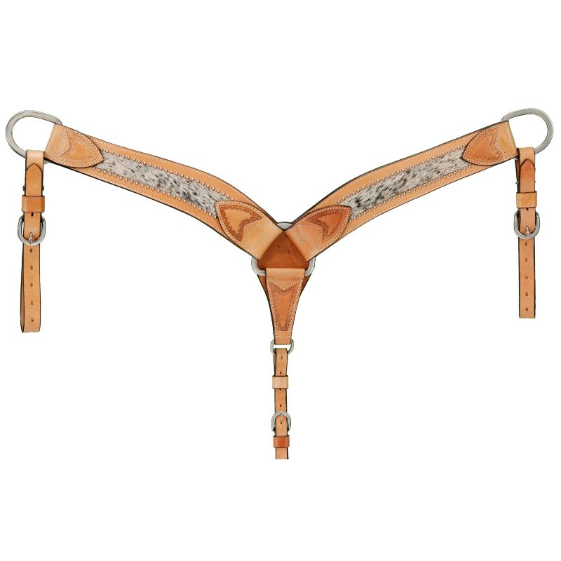 Royal King Cowhide Roper Breast Collar Light Oil