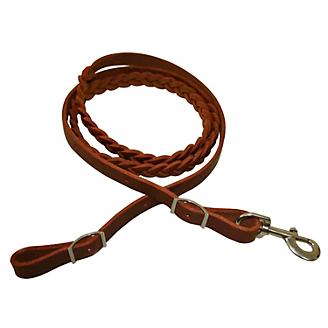 Western 3-Plaited Leather Contest Rein