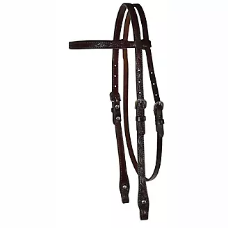 Circle Y Floral Tooled Browband Headstall