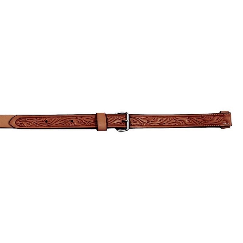 Circle Y Floral Tooled Flank Cinch w/Billets Regul