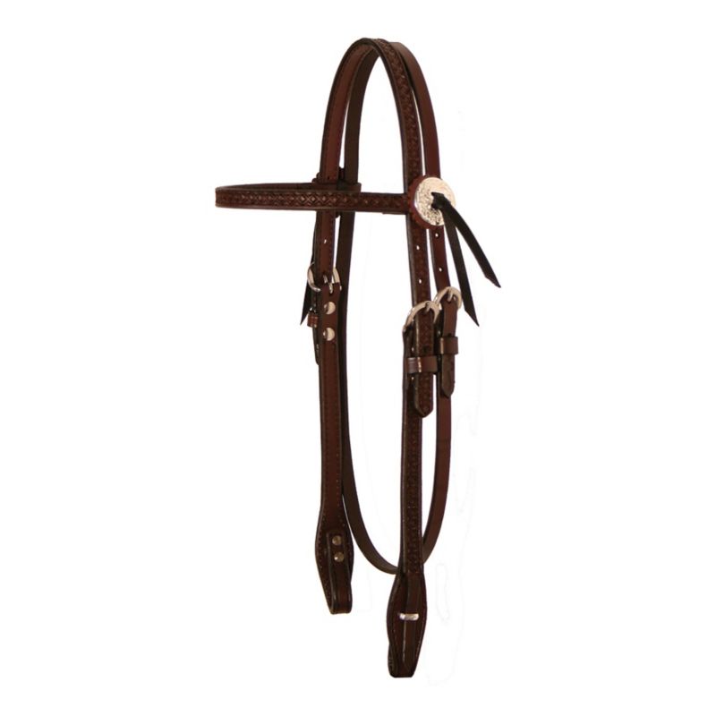 Circle Y Goodnight Diamond Tool Headstall Walnut