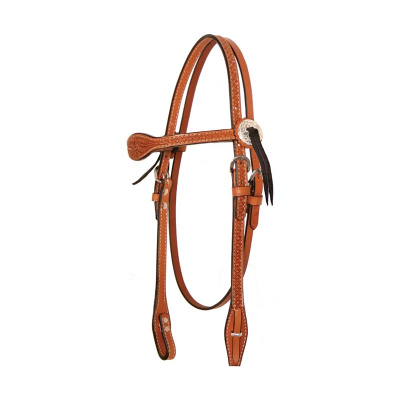 0269-1104 Circle Y Goodnight Floral Combo Headstall Reg Oil sku 0269-1104