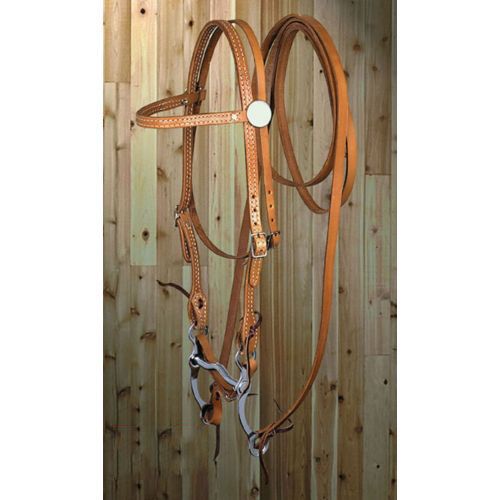 2040 American Saddlery Stitched Browband Headstall Set sku 2040