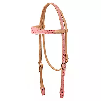 American Saddlery Scalloped Ostrich Headstall