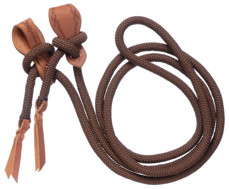 Royal King Slobber Strap Roping Rein Brown