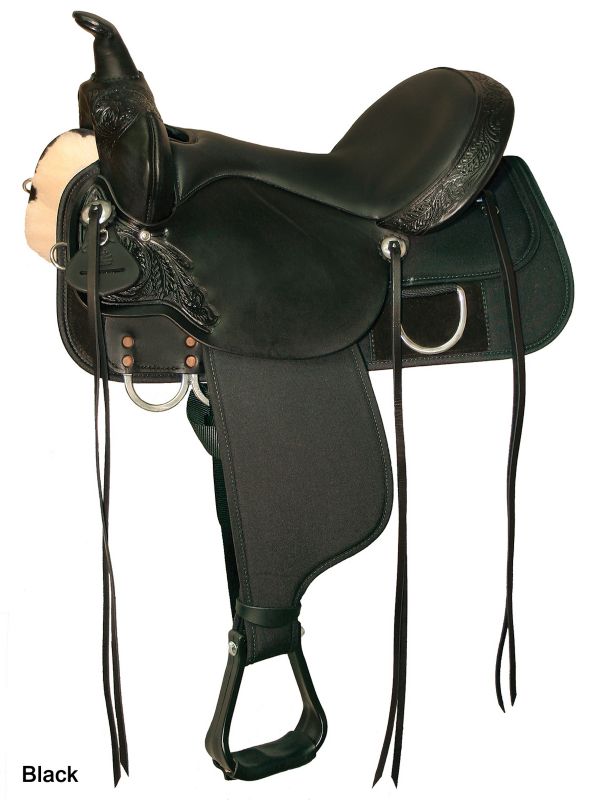 Circle Y High Horse Corsicana Saddle 17 Wide Black Cool Pet Stuff