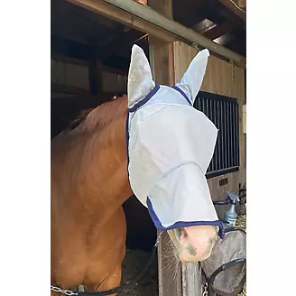 Defender Fly Mask Long Nose with Ears and Reflec