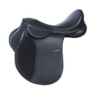 15 Inch All Purpose English Saddle Package Black All Leather 7" Gullet 