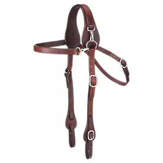 Tough1 Leather Mule Browband Headstall
