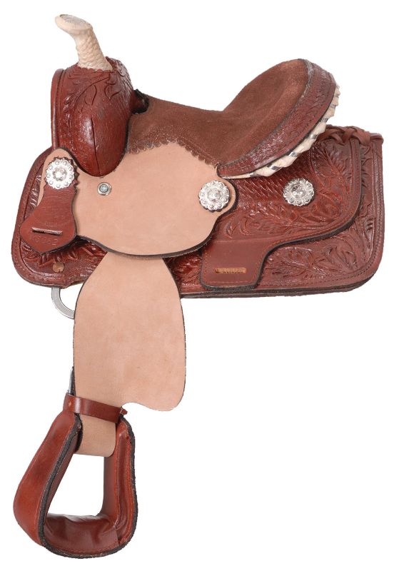 King Series Mini Tooled Barrel Saddle