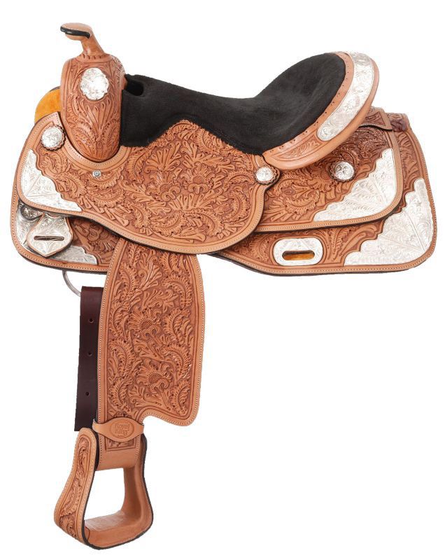 Royal King 7-Oaks Silver Show Saddle 14 Light Oil