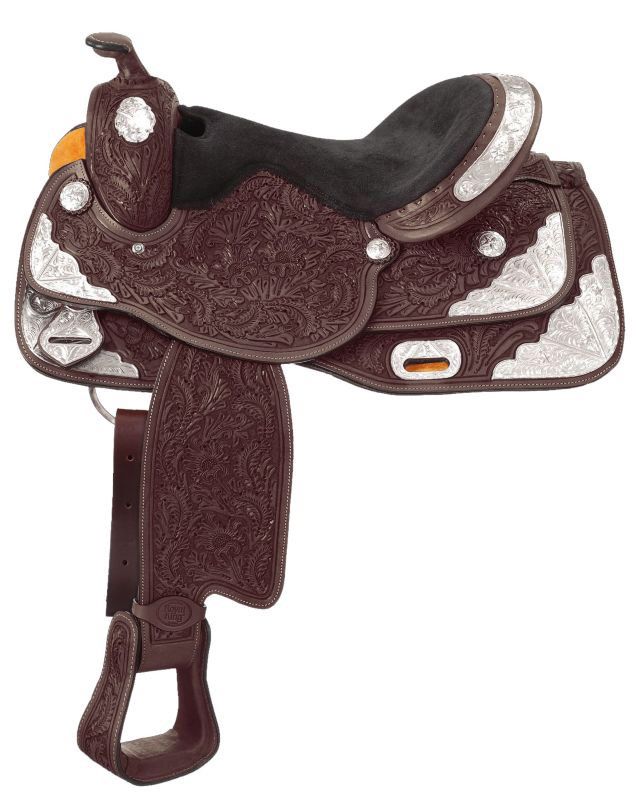 Royal King 7-Oaks Silver Show Saddle 14 Dark Oil