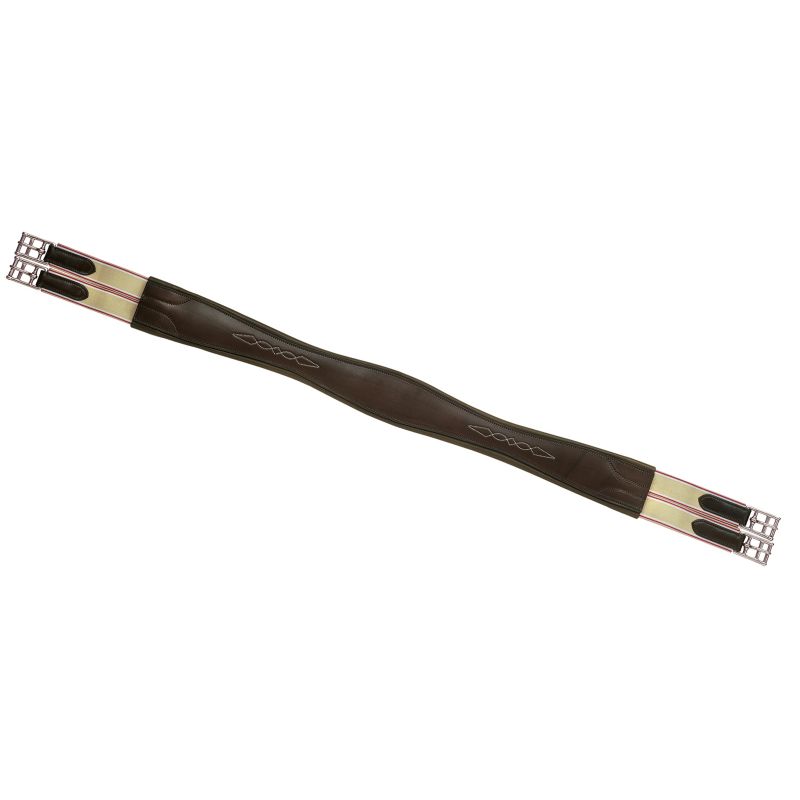 Ovation Pro Fancy Double Elastic Girth 54 Dk Brown