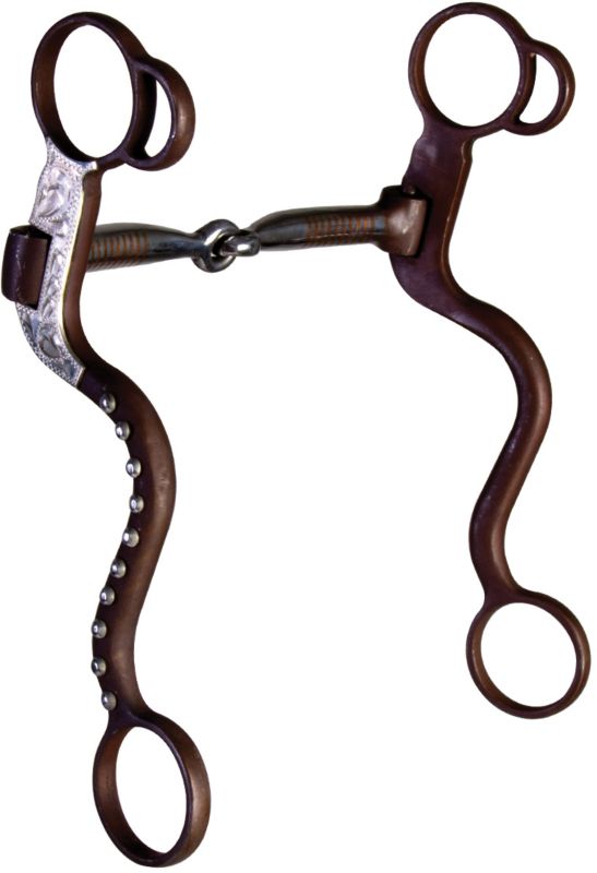 Western AT Silver Dot Snaffle S-Shank Bit