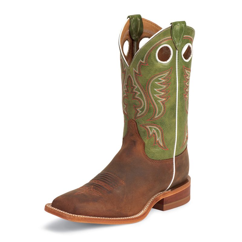 Justin Boots Austin Square Toe Pull On Cowboy Boots