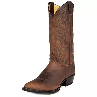 Justin Mens Round Toe Bay Western Boots