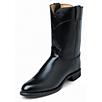 Justin Mens Melo Veal Black Roper Boots - Horse.com