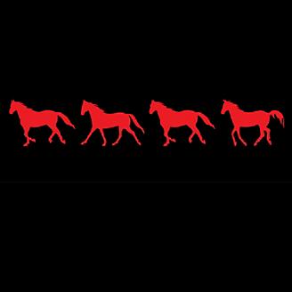 Running Horses Reflective Trailer Decal
