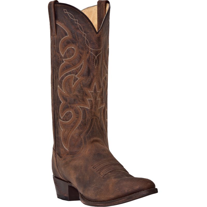 Dan Post Mens Renegade Flat Heel Cowboy Boots, 13 Medium, Brown