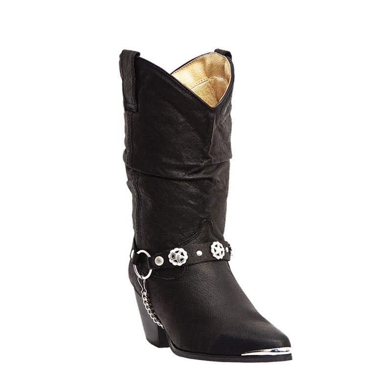 Dingo Ladies Olivia Western Boots 6.5W Black -  DAN POST BOOT CO, DI522 6.5W