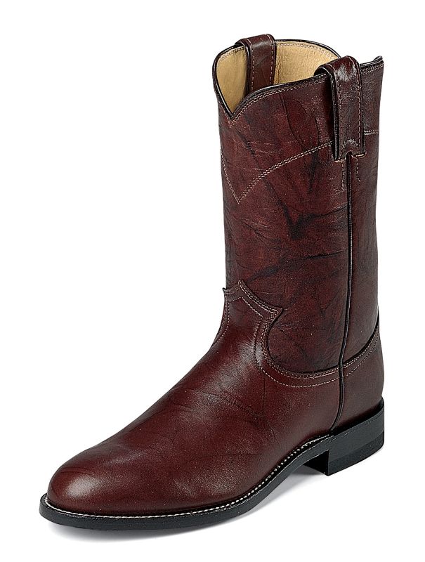 Justin Mens Roper Deerlite Dark Brown Boots 8EE