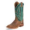 Justin Ladies Bent Rail 11in Turquoise Boots