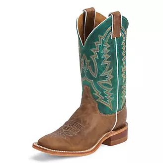 Justin Ladies Bent Rail 11in Turquoise Boots