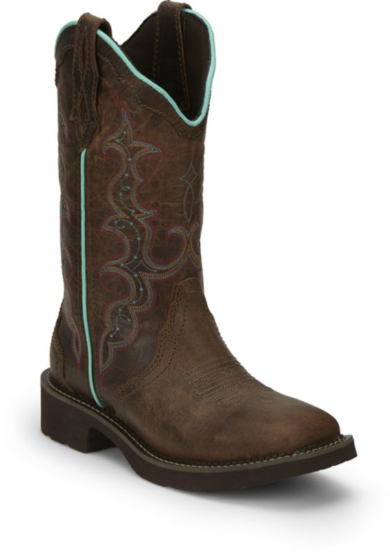 Justin Ladies Gypsy Raya Tan Square Toe Boots 5.5 -  JUSTIN BRANDS INC, GY2900 B 55