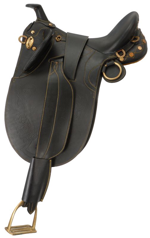 AOC Stock Poly Saddle Package with Horn Black 16 i