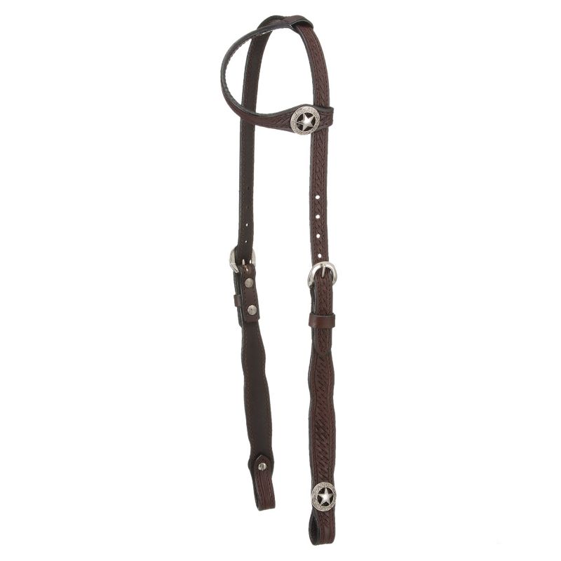 Royal King Square Cheek Single Ear Headstall Dark