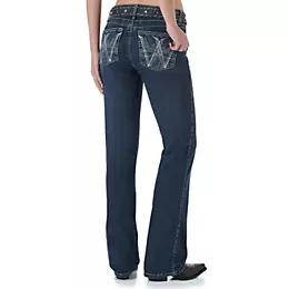 Wrangler Q-Baby Booty Up Medium Wash Jeans - StateLineTack.com