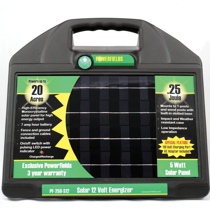 Powerfields 12v 20 Acre Solar Energizer 25 Joules Statelinetack Com