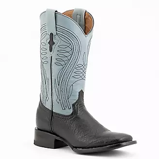 Ferrini Mens Smooth Ostrich Sq Toe Boots