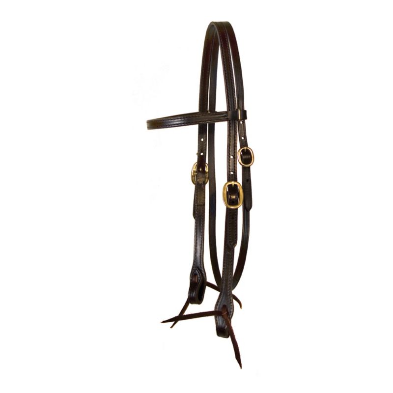 0176-1202 Tucker Browband Headstall w/Chrome Hardware Brown sku 0176-1202