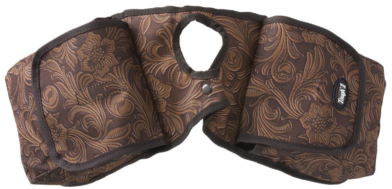 61-7905-750-0 Tough1 Printed Nylon Horn Bag Brown Tooled sku 61-7905-750-0