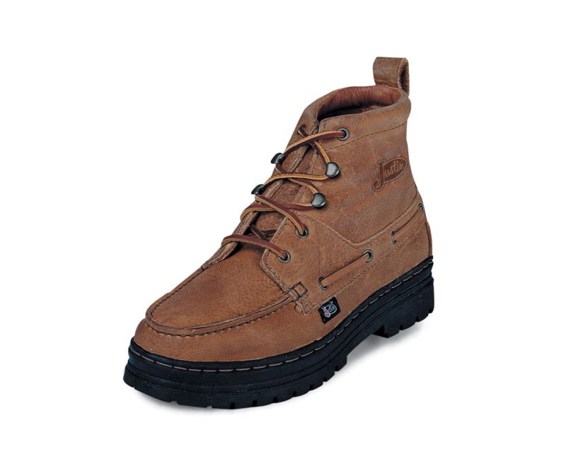 Justin Mens Casual Copper Chukka Boots 