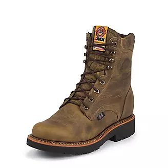 Justin Mens J-Max Lace Up 8in Work Boots