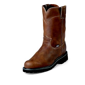 Justin Mens Dbl Comfort Pull On Work Boots