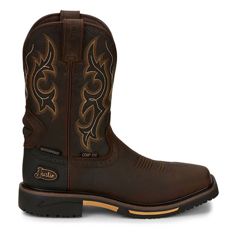 justin hybred work boots