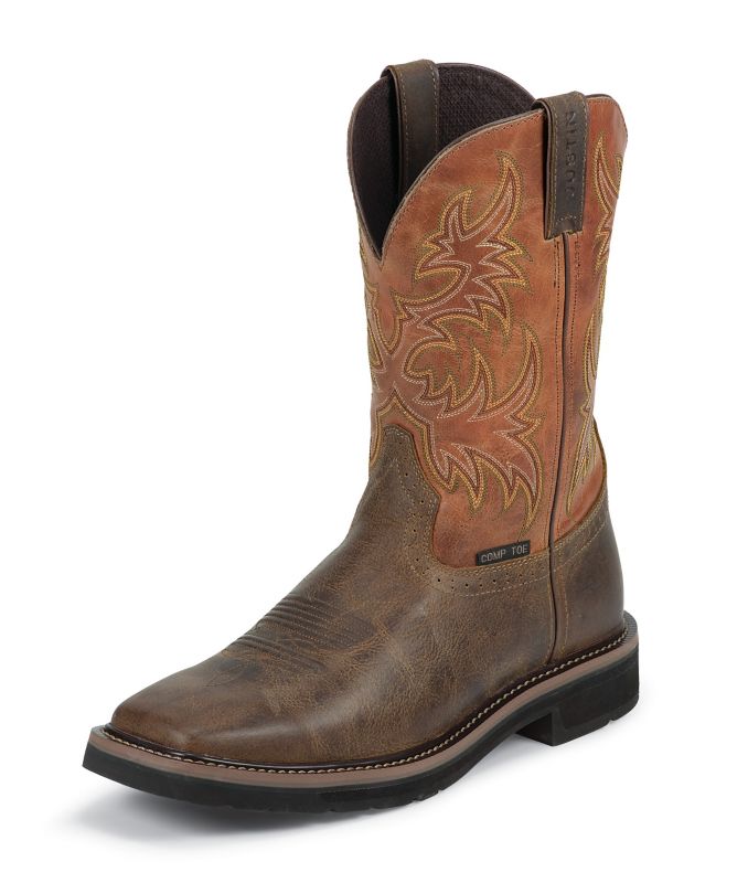 Justin Original Workboots Switch 11 Inch Electrical Hazard Composite Toe Work Boots