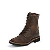 Justin Mens Stampede Sq Lace Tan Work Boots