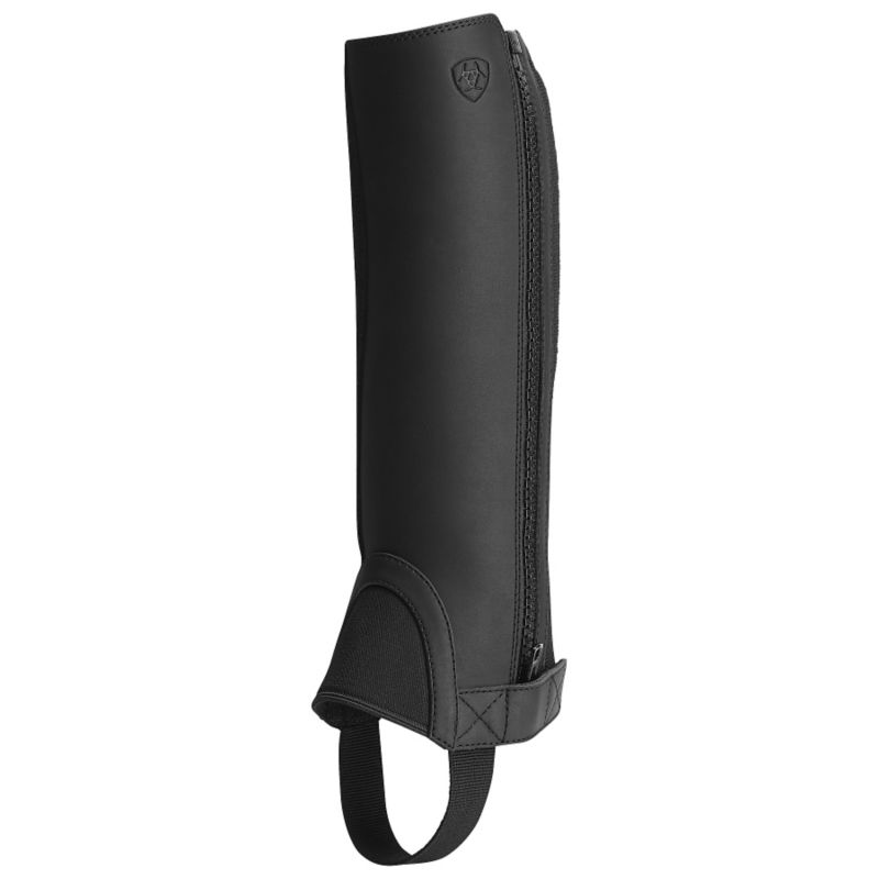 Kid's Scout Half Chapin Black Leather, Size: Medium by Ariat