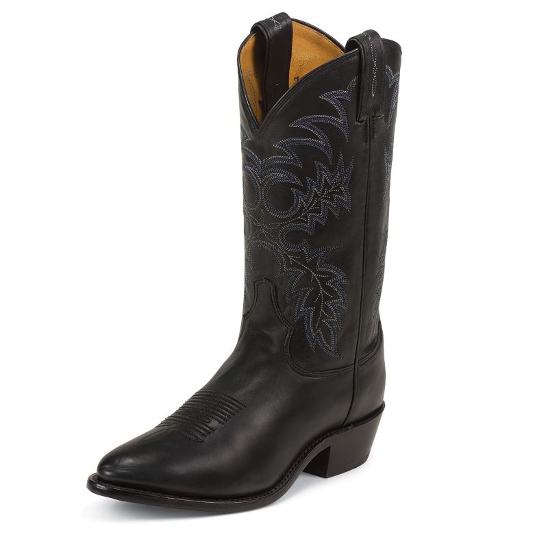 Tony Lama Mens Rnd Toe Black Stallion Boots 8D