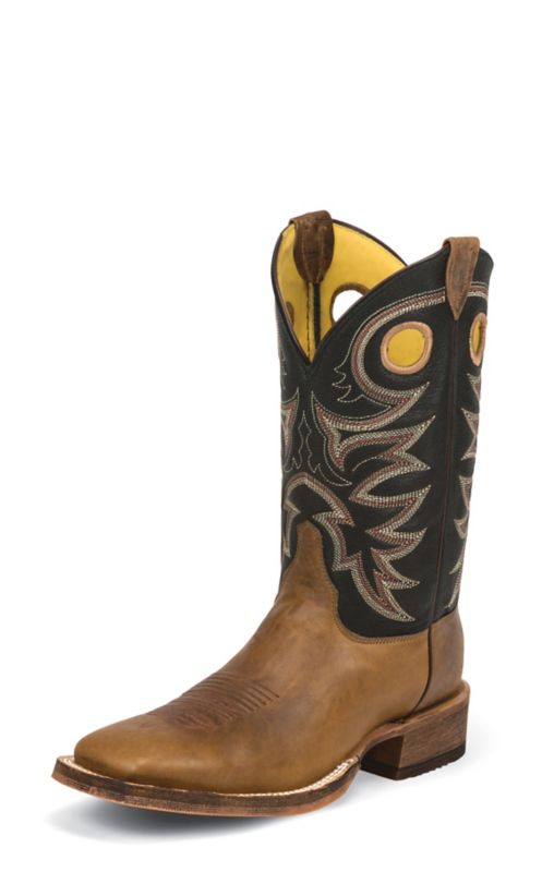 Justin Boots Caddo Square Toe Pull On Cowboy Boots