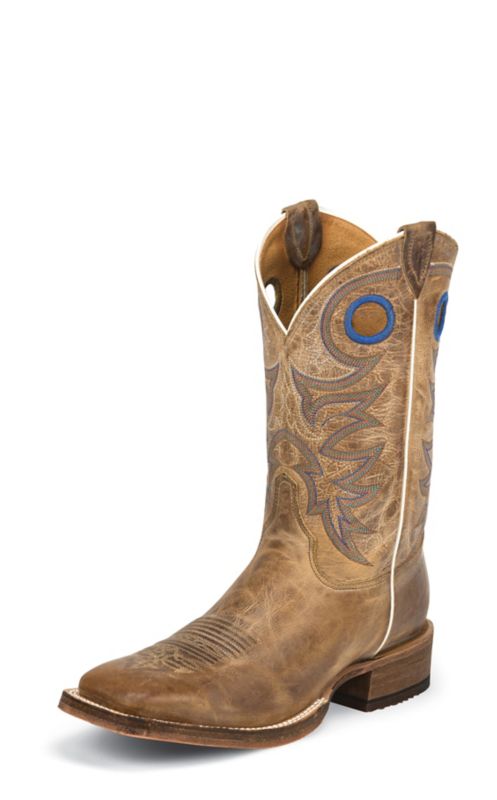 justin bent rail men's chievo square toe western boots