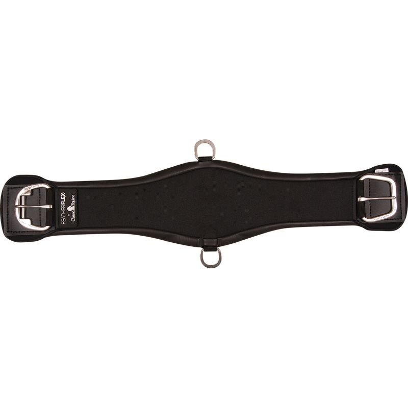 Classic Equine Feather Flex Roper Cinch 28in Black