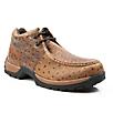 Roper Mens Leather Faux Ostrich Printed Shoes